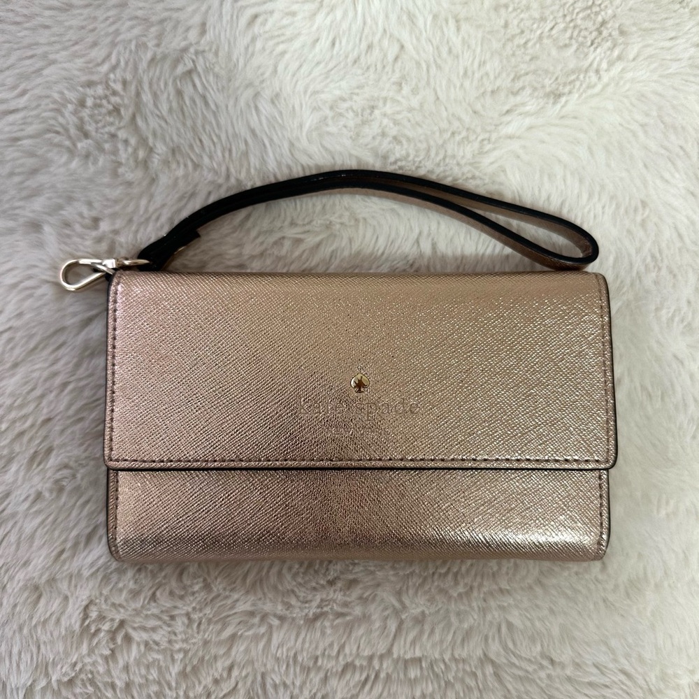 Kate Spade Rose Gold Wristlet Clutch